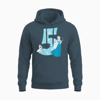 Frozen Elsa 5 Geburtstag Unisex Hoodie - Dark Heather