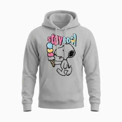 Peanuts - Snoopy Mit Eis Bleib Cool Unisex Hoodie - Ash