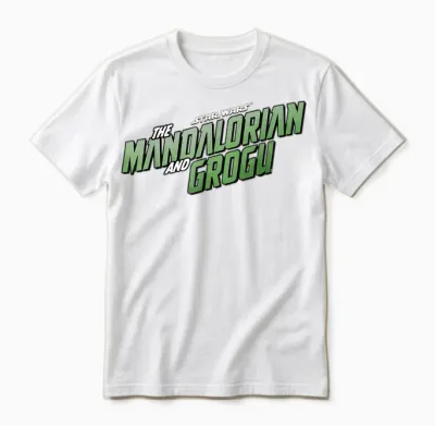 Star Wars the Mandalorian and Grogu Official Movie Logo Unisex T-Shirt - White