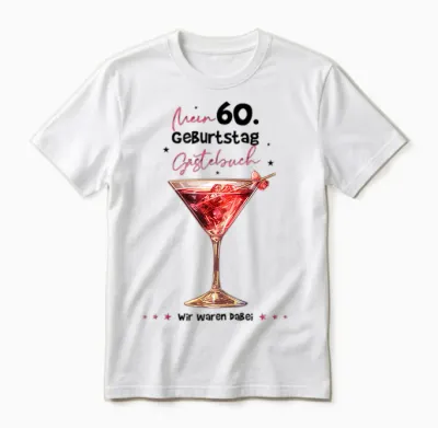 Women's 60th Birthday Guest Book Gift for 60th Birthday Woman T-Shirt, White Unisex T-Shirt - White