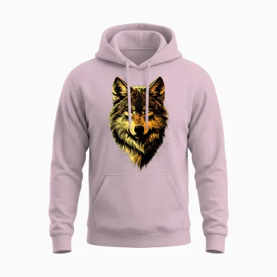 Loup Motif J'aime Les Loups Meute De Loups Loup Sauvage Manche Longue Unisex Hoodie - Light Pink