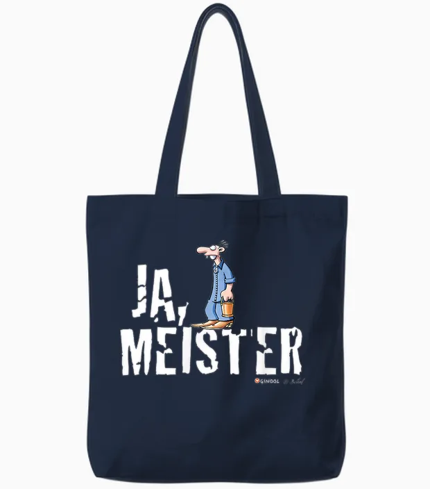 Werner & Meister Röhrich - Yes, Master T-Shirt, Black Tote Bags in Navy