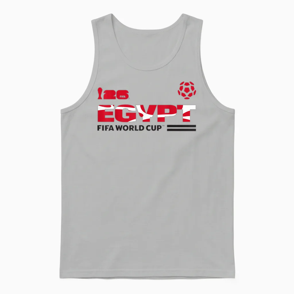 Fifa World Cup26 Qualifier Egypt Unisex Tank Top in Ash