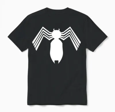 Marvel Spider-Man Venom Symbiote Long Sleeve Logo, Black, S Unisex T-Shirt - Black