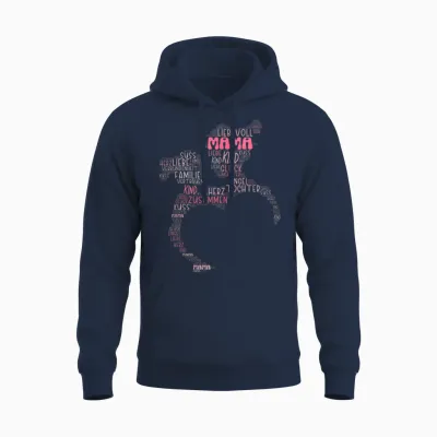 Partner Look Mother Daughter Family Mum Daughter Mother's Day T-Shirt, Black Unisex Hoodie - Navy