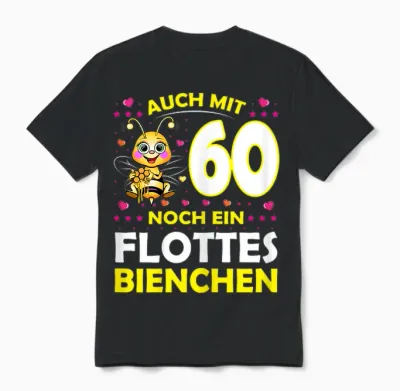 60 Years Fleet Bee 60th Birthday 60th Anniversary T-Shirt, Black Unisex T-Shirt - Black