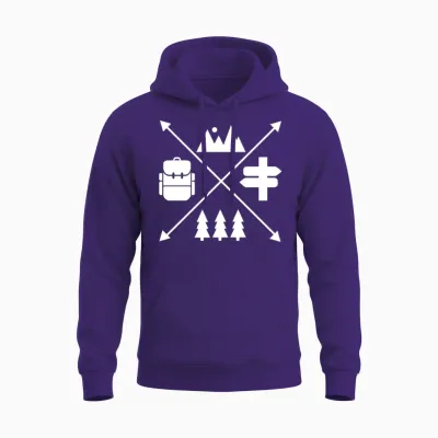 Hiking Unisex Hoodie - Purple