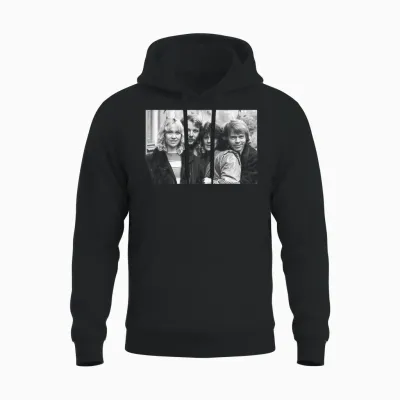 Abba - Portrait of Swedish Pop Group Arrival Promo 1976 Unisex Hoodie - Black