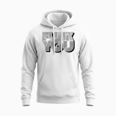 Funk You Retro Unisex Hoodie - White