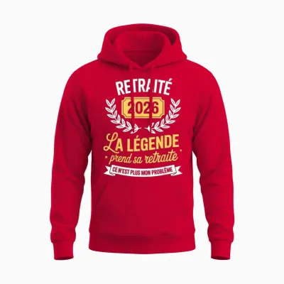 The Legend Retires 2026 Retired Man Unisex Hoodie - Red