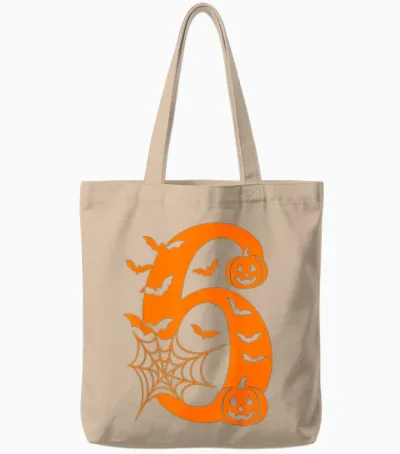 Number 6 Funny Meme Saying 6 7 Six Seven Halloween Costume Tote Bags - Natural