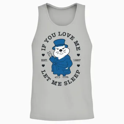 Groundhog Day Sleepy Woodchuck Groundhogs Day Unisex Tank Top - Ash
