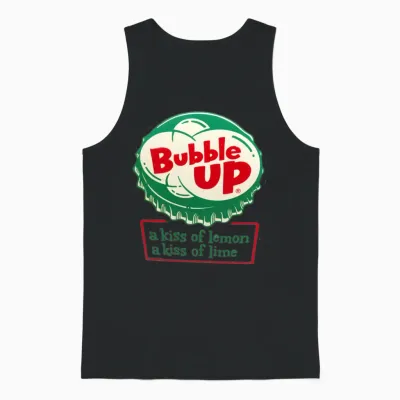Retro Bubble Up Soda Unisex Tank Top - Black