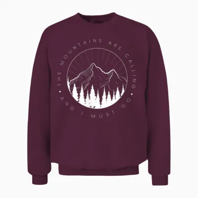 Berg T-Shirt Herren Berghemd Damen Klettern Berge Bergliebe Unisex Sweatshirt - Maroon