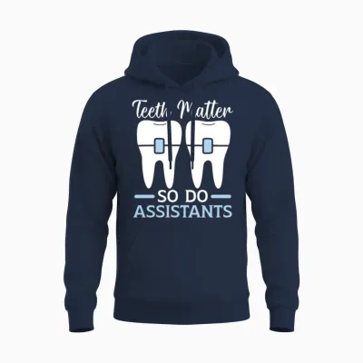 Orthodontic Assistant Job Dental Teeth Dentist Unisex Hoodie - Navy