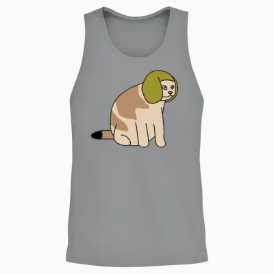 Funny Hat Cat Unisex Tank Top - Sport Grey