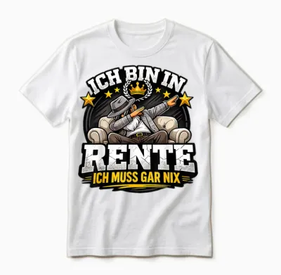 Rente 2026 Ruhestand Pension Pensionär Lustiges Rentner Unisex T-Shirt - White