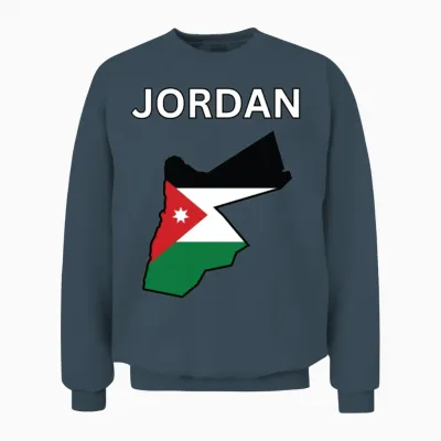 Jordan Flag Map Unisex Sweatshirt - Dark Heather