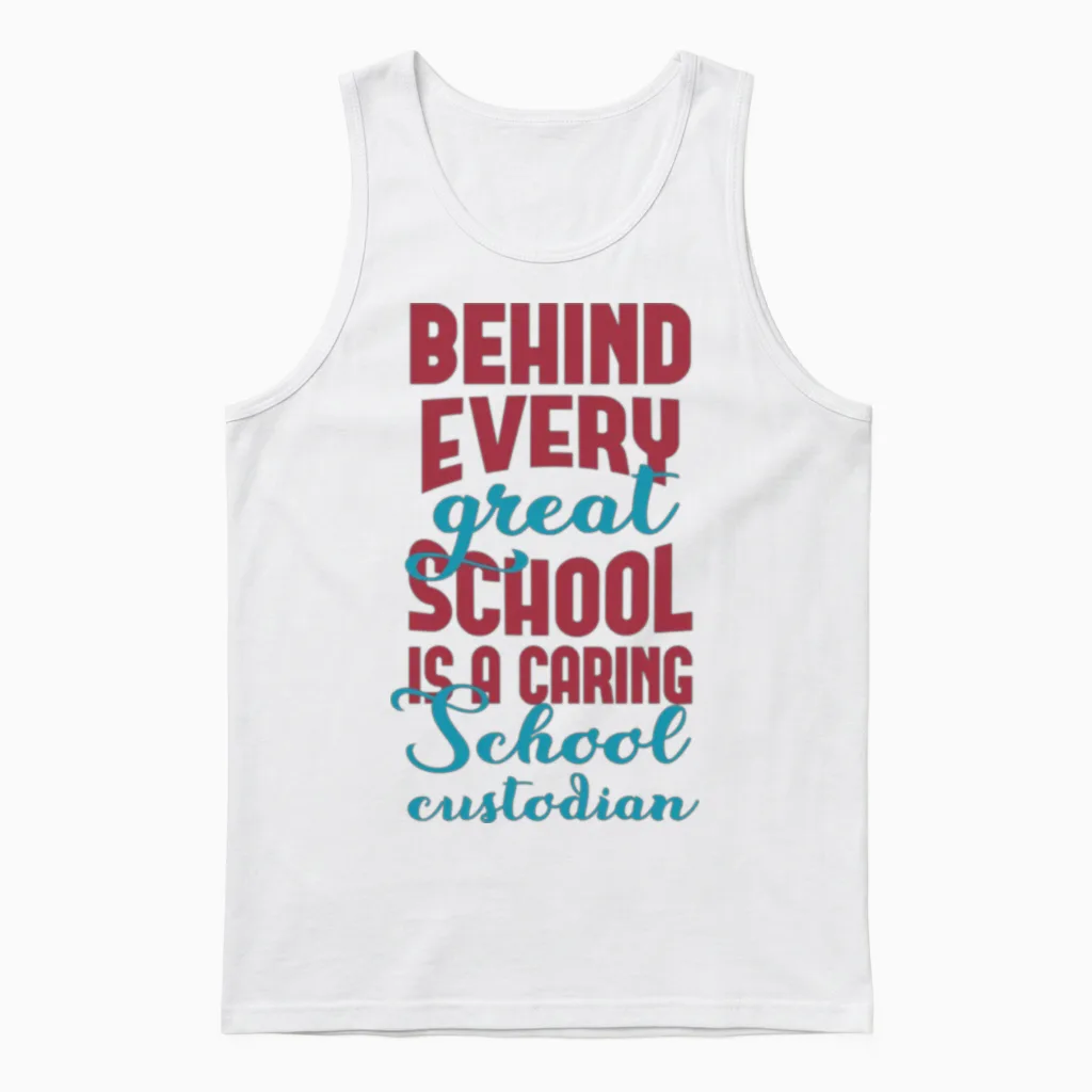 School Custodian Funny Unisex Tank Top in White