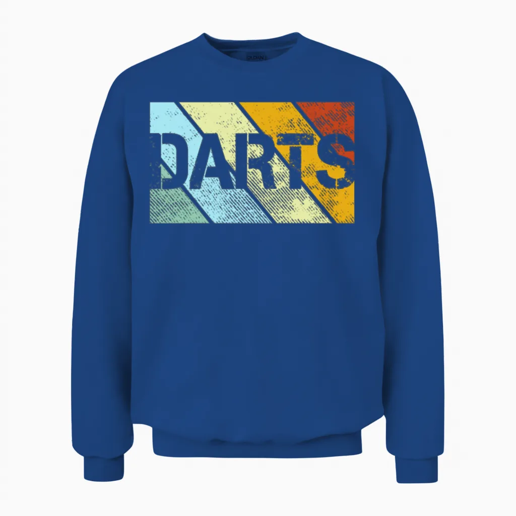 Darts Retro Unisex Sweatshirt in Royal