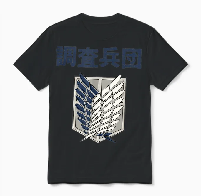 Attack on Titan Season 3 Alternative Scout Regiment Anime Unisex T-Shirt in Black