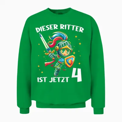 4. Geburtstag Dieser Ritter Ist Jetzt 4 Jahre Junge Unisex Sweatshirt - Irish Green
