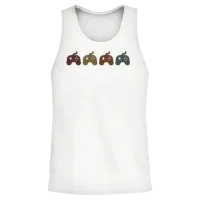 Retro Pixels Game Controller Unisex Tank Top - White – 2