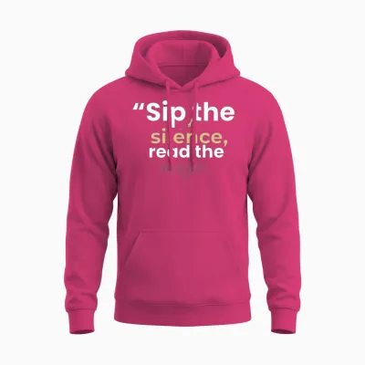 Silent Sips & Magic Reads Unisex Hoodie - Heliconia