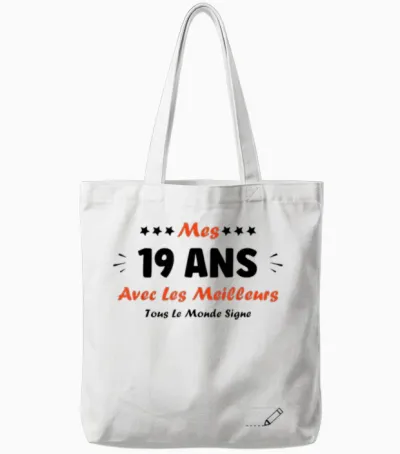 Signature 19 Years Birthday Humour 19 Years to Sign T-Shirt, White, S Tote Bags - White