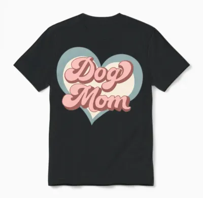 Dog Mom Unisex T-Shirt - Black