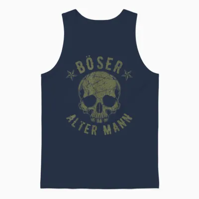 Böser Alter Mann Unisex Tank Top - Navy