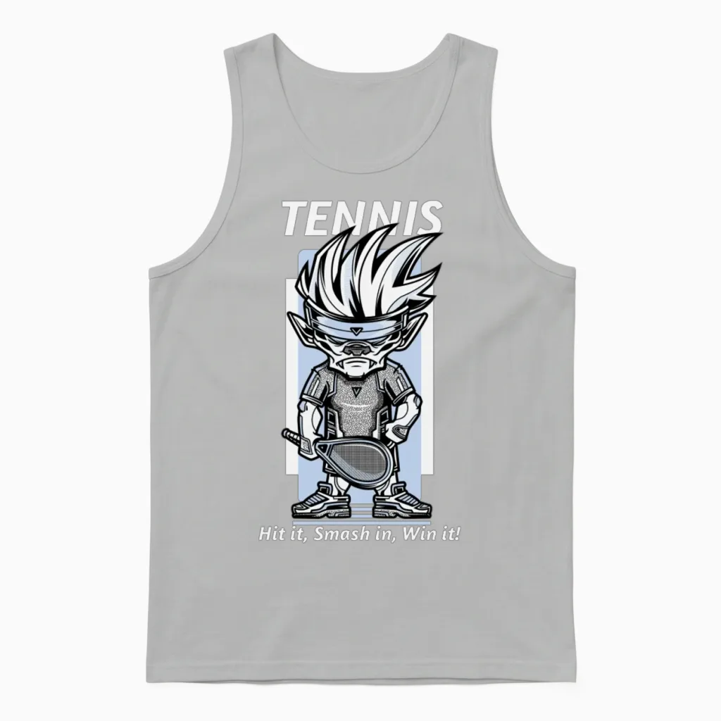 Tennis: Hit It, Smash It, Win It! Unisex Tank Top in Ash