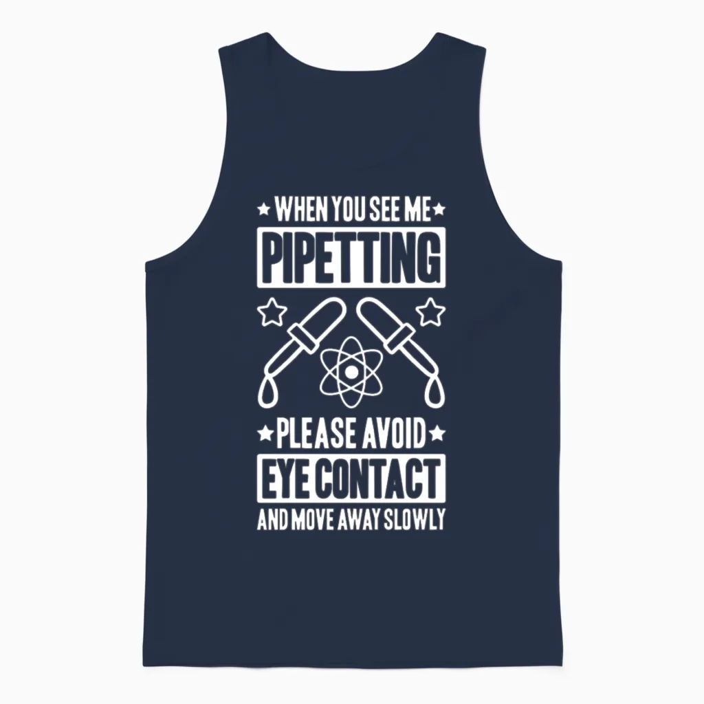 Biochemistry Biochemist Biology Biologist Genetics Unisex Tank Top in Navy