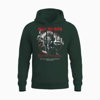 Iron Maiden Run for Your Lives Tour 2026 Nuernberg Unisex Hoodie - Forest