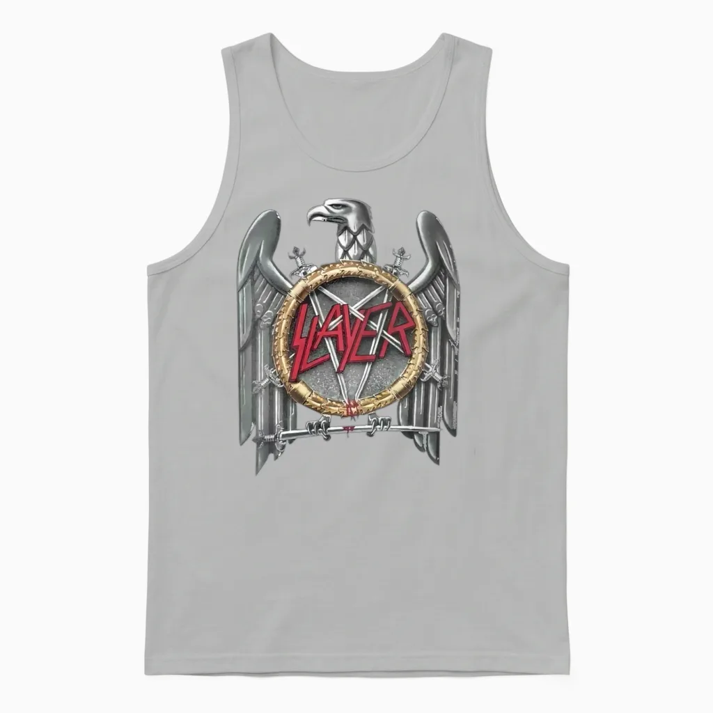 Slayer Band Novelty Holiday Gift Unisex Tank Top in Ash