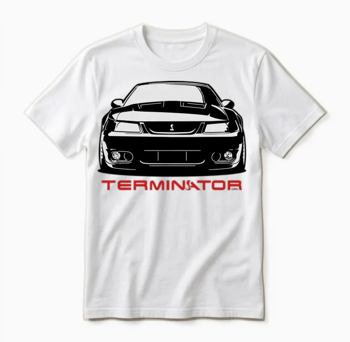 Mustang Cobra Terminator Unisex T-Shirt in White