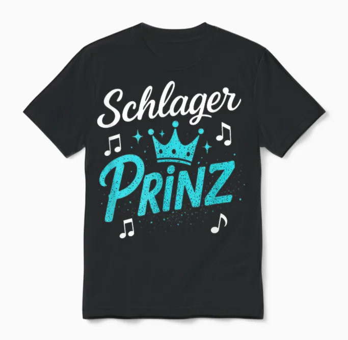 Schlager Prinz - Schlager Schlagerparty Unisex T-Shirt in Black