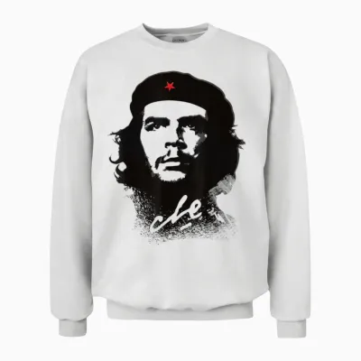 Che Guevara Revolution Rebel Cuba T-Shirt, Grey, S Unisex Sweatshirt - White