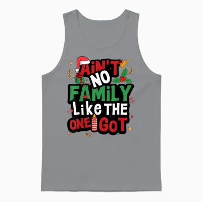 Ain't No Family Like the One I Got Matching Family Christmas Unisex Tank Top - Sport Grey