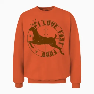 I Love Fast Food Unisex Sweatshirt - Orange