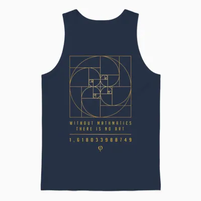 The Fibonacci Ratio the Golden Ratio (fibonacci Phi Numbers) T-Shirt, Black Unisex Tank Top - Navy