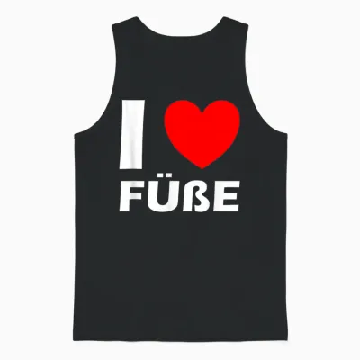 I Love Füße Ich Liebe Füße Unisex Tank Top - Black