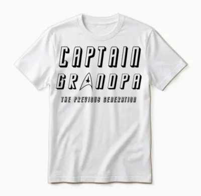 Captain Grandpa! Unisex T-Shirt - White