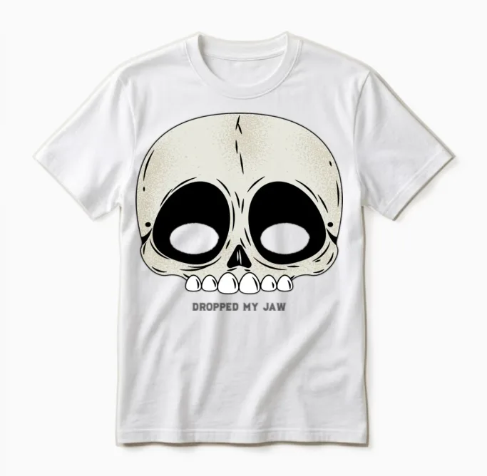 Funny Skull Halloween Gift Unisex T-Shirt in White