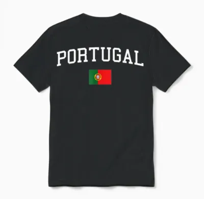Drapeau Portugais Hommes Femmes Enfants Portugal Unisex T-Shirt - Black