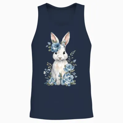 Kaninchen, Hasenohren, Osterhasen Kostüm, Osterdeko, Ostern Unisex Tank Top - Navy