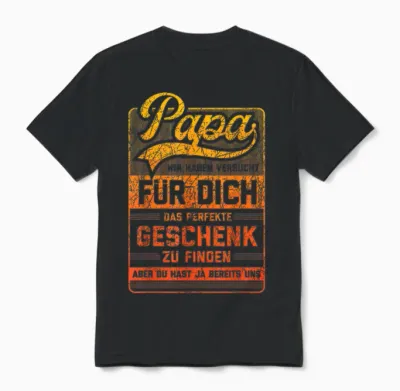 Papa Und Vater Lustiger Spruch Witziges Vatertag Herren Unisex T-Shirt - Black