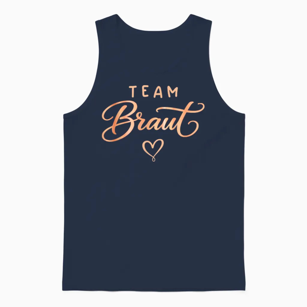 Jga T-Shirt Frauen Junggesellenabschied Poltern Team Braut Unisex Tank Top in Navy