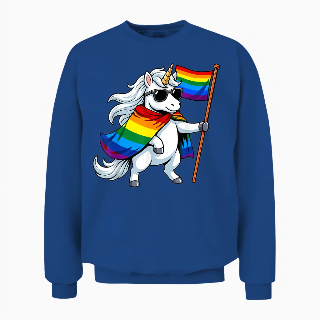 Einhorn-Lgbtq-Preismonat Unisex Sweatshirt in Royal