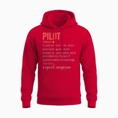Pilot Funny Definition Unisex Hoodie - Red